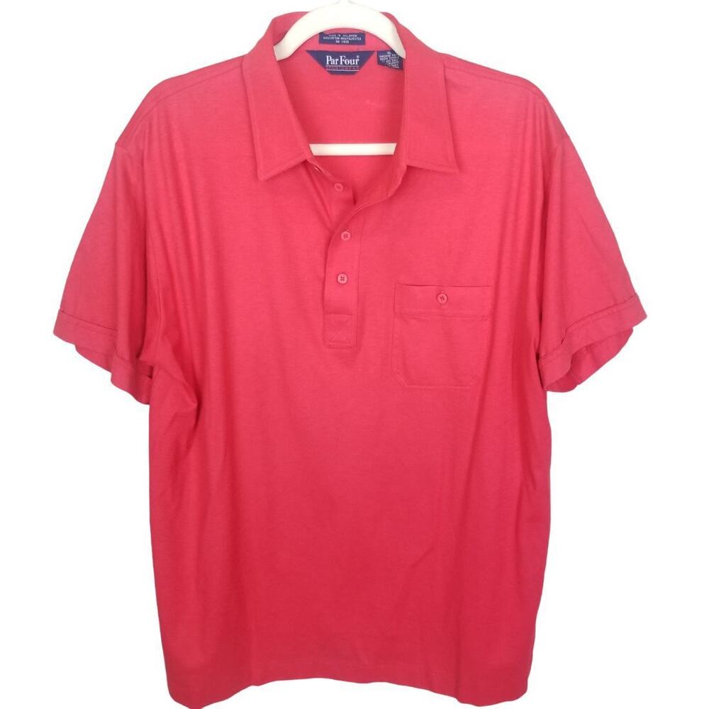 Par Four Mens Golf Polo Shirt Size XL Stretch Activewear Athletic Wicking Resort